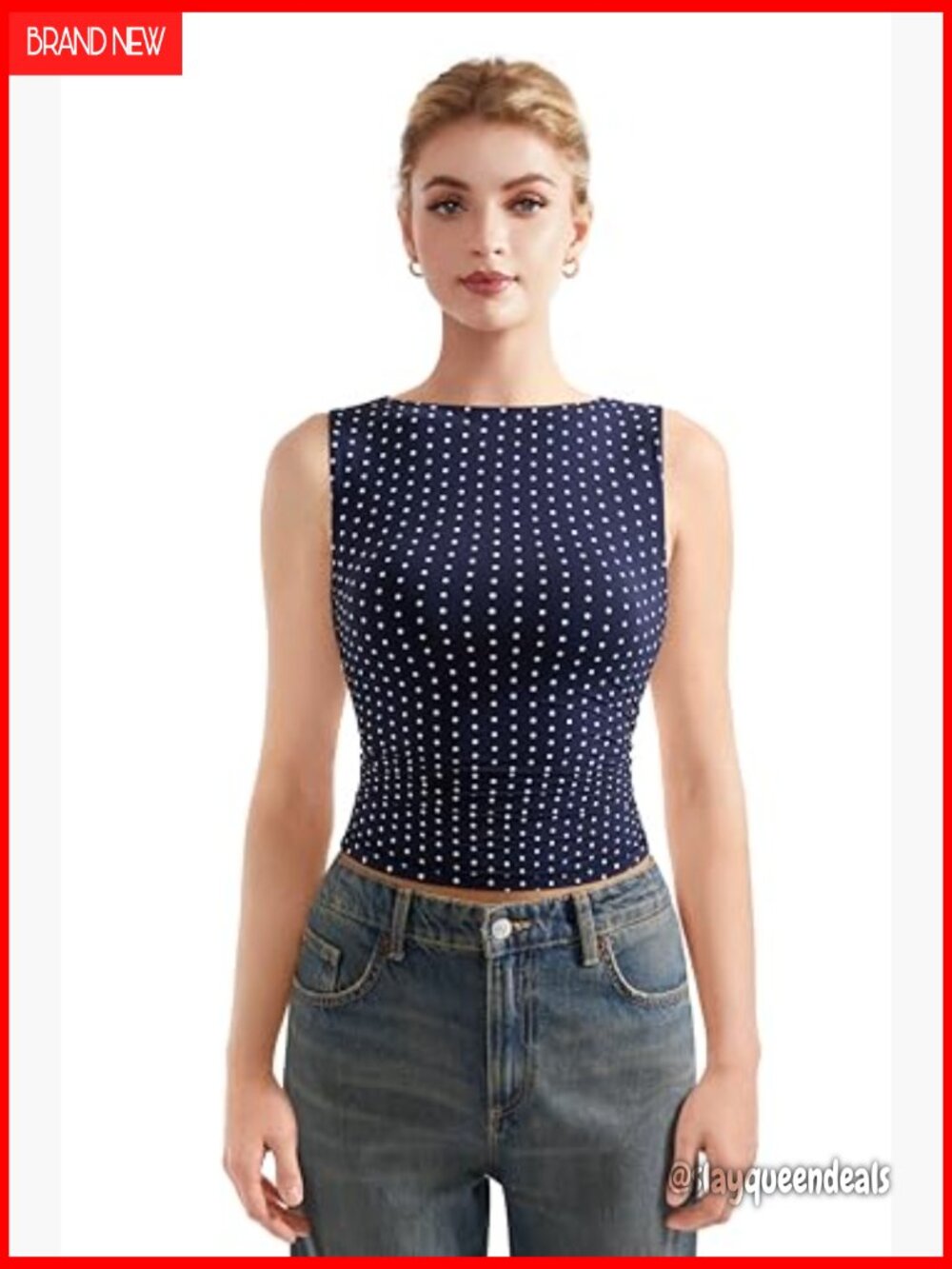 Double Lined Ruched Tank Top, Buttery Soft, Fitted, Y2K Style - Picture 2 of 7